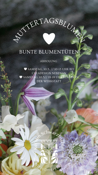 Blumentüte// Bunter lockerer Strauß zu Muttertag in frühlingshaften, bunten Tönen // Abholung am Samstag 10.5.25