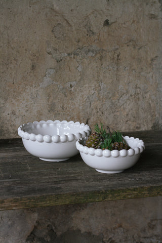 Wikholm Form // Keramikschale in Weiß zwei Größen